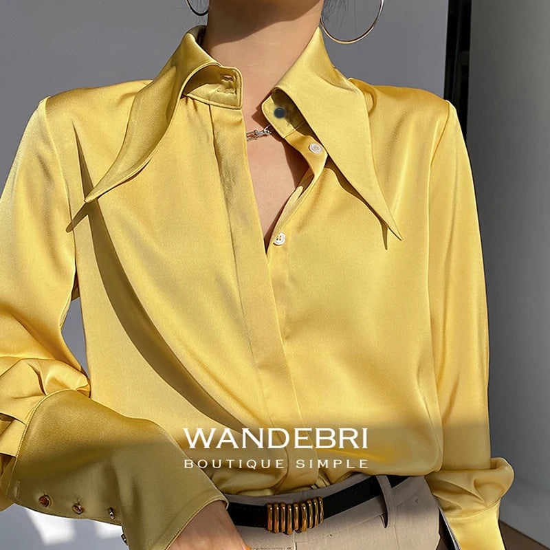 Vintage White Satin Shirt